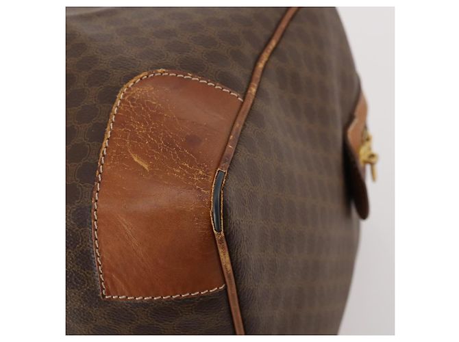 Céline Borsa Boston in tela Macadam CELINE in pelle PVC marrone e oro Auth ti3843 D'oro - vista 16