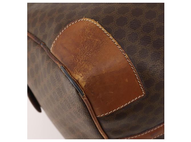 Céline Borsa Boston in tela Macadam CELINE in pelle PVC marrone e oro Auth ti3843 D'oro - vista 17