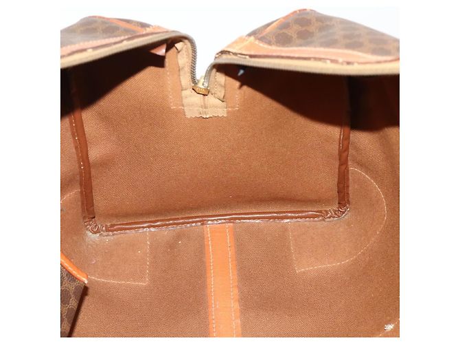 Céline Borsa Boston in tela Macadam CELINE in pelle PVC marrone e oro Auth ti3843 D'oro - vista 23