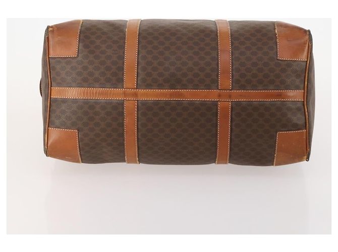 Céline Borsa Boston in tela Macadam CELINE in pelle PVC marrone e oro Auth ti3843 D'oro - vista 5