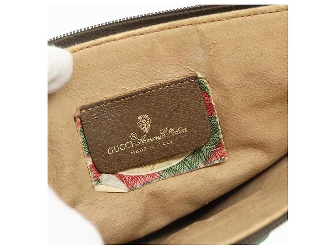 Borsa Sherry Line GG Supreme Web di GUCCI in PVC Beige Rosso 904 02 026 Auth 176680 - vista 18
