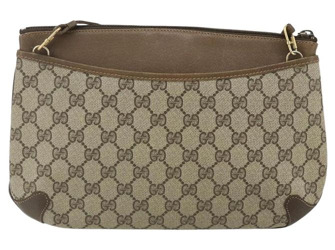 Borsa Sherry Line GG Supreme Web di GUCCI in PVC Beige Rosso 904 02 026 Auth 176680 - vista 2