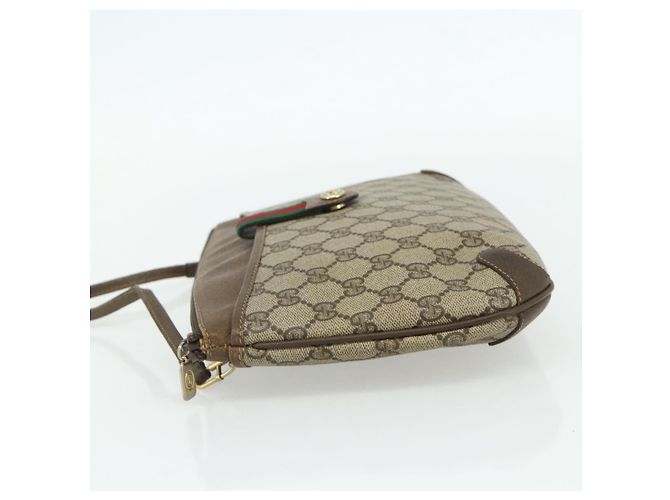Borsa Sherry Line GG Supreme Web di GUCCI in PVC Beige Rosso 904 02 026 Auth 176680 - vista 3