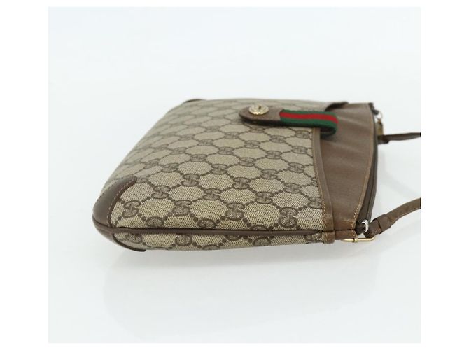 Borsa Sherry Line GG Supreme Web di GUCCI in PVC Beige Rosso 904 02 026 Auth 176680 - vista 4