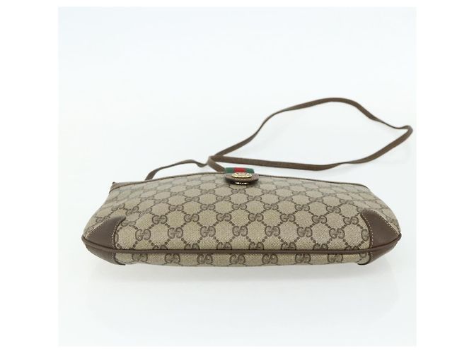 Borsa Sherry Line GG Supreme Web di GUCCI in PVC Beige Rosso 904 02 026 Auth 176680 - vista 5