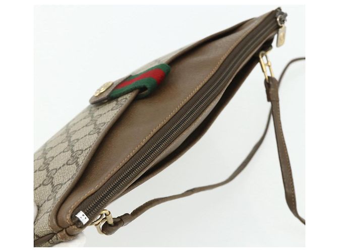 Borsa Sherry Line GG Supreme Web di GUCCI in PVC Beige Rosso 904 02 026 Auth 176680 - vista 6