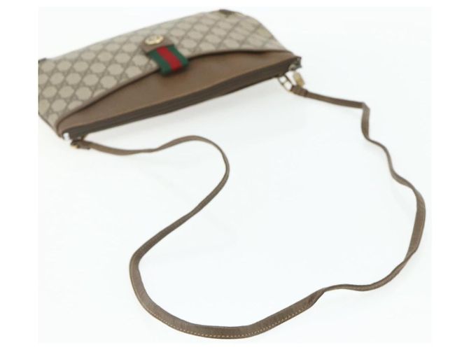 Borsa Sherry Line GG Supreme Web di GUCCI in PVC Beige Rosso 904 02 026 Auth 176680 - vista 7