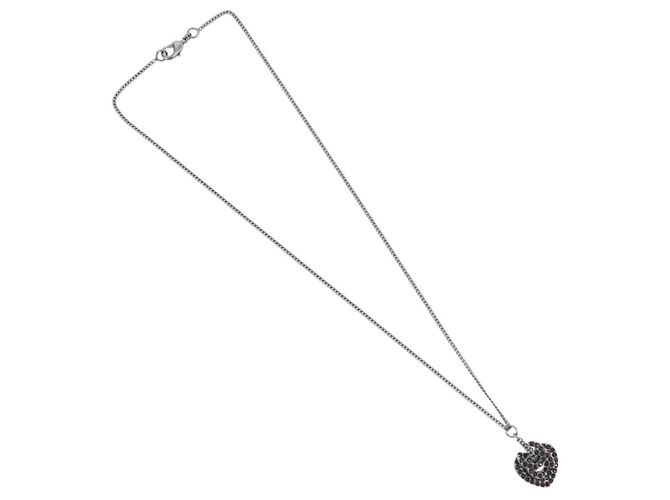 Collana in metallo CHANEL COCO Mark nera CC Auth 176078A Nero - Ansicht 2