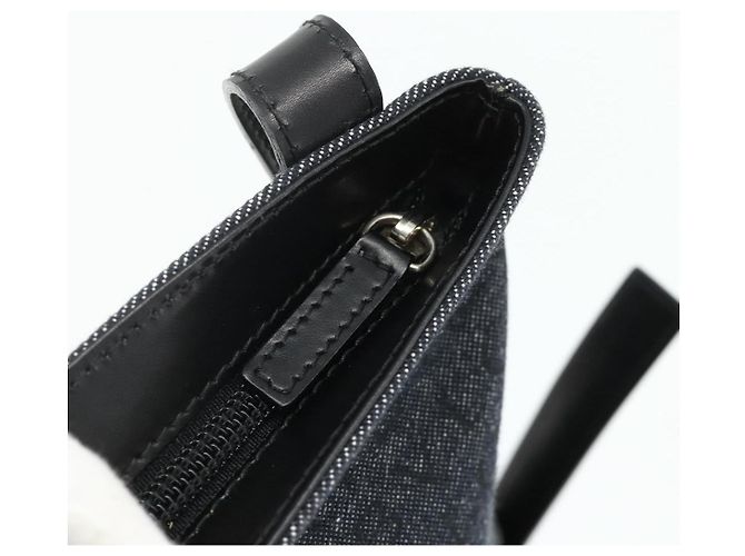 Bulgari Borsa a Spalla BVLGARI Logo Mania Denim Blu Argento Auth 175190 - vista 10