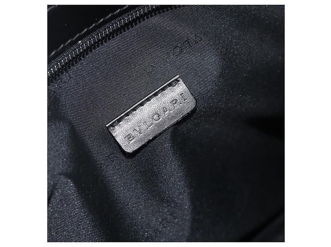Bulgari Borsa a Spalla BVLGARI Logo Mania Denim Blu Argento Auth 175190 - vista 17