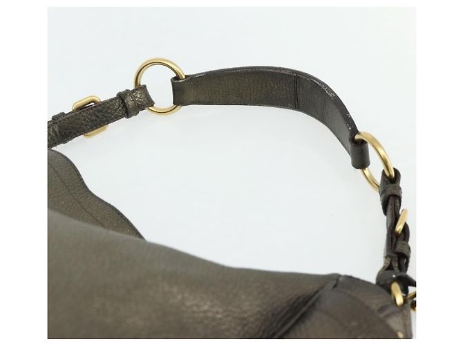 Borsa a Spalla in Pelle PRADA Oro Auth 175839A D'oro - vista 14