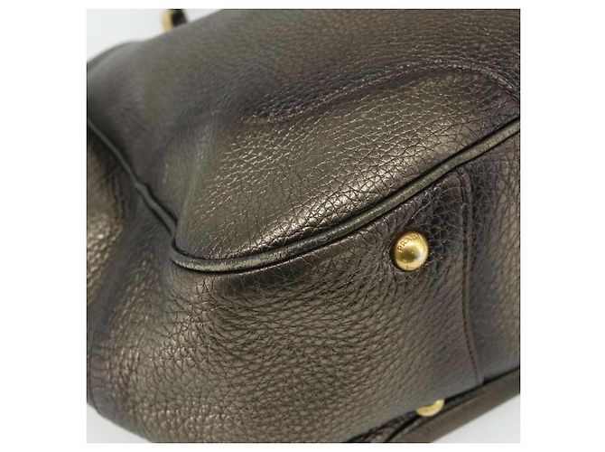 Borsa a Spalla in Pelle PRADA Oro Auth 175839A D'oro - vista 15