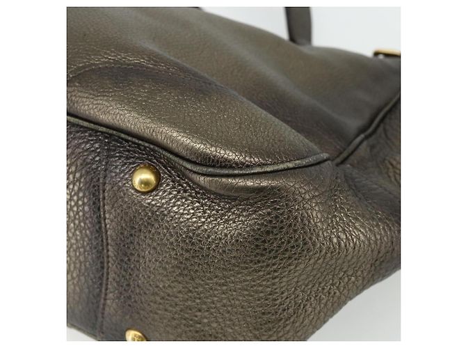 Borsa a Spalla in Pelle PRADA Oro Auth 175839A D'oro - vista 16