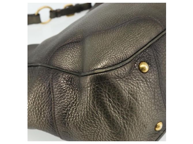 Borsa a Spalla in Pelle PRADA Oro Auth 175839A D'oro - vista 17