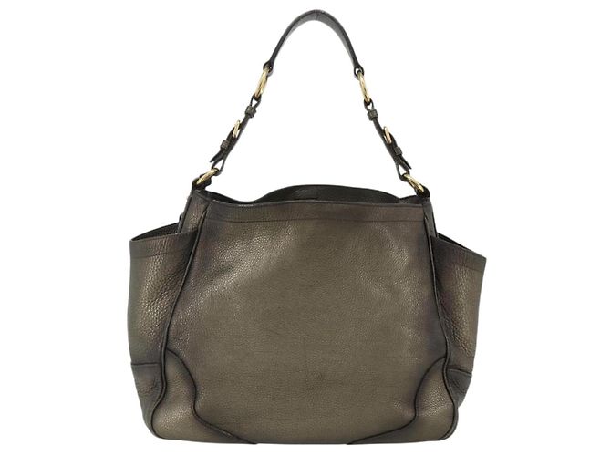 Borsa a Spalla in Pelle PRADA Oro Auth 175839A D'oro - vista 2