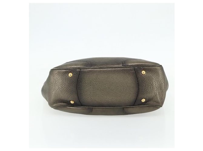 Borsa a Spalla in Pelle PRADA Oro Auth 175839A D'oro - vista 5