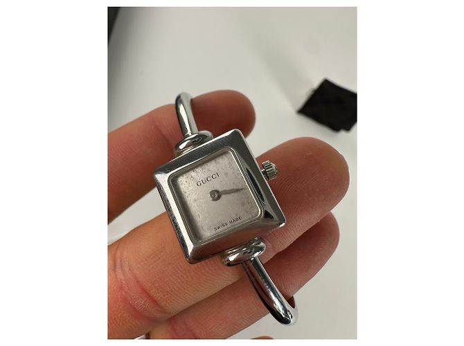 Orologio Bangle Vintage Gucci 1900L in Acciaio Inossidabile Argento - vista 2