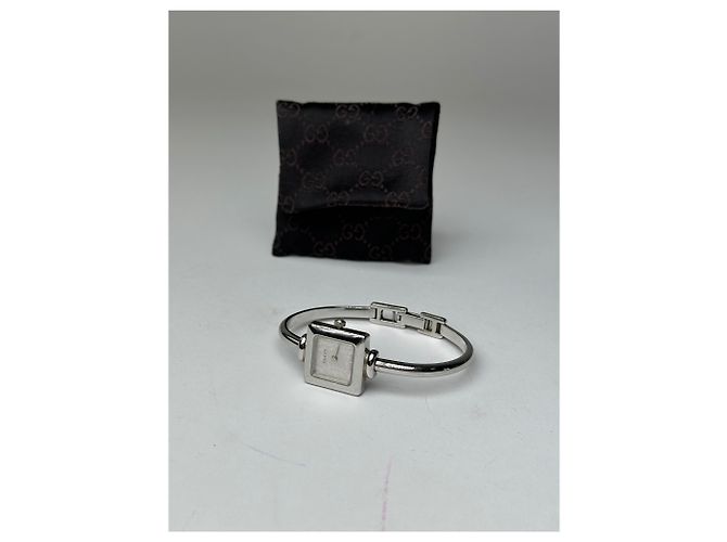 Orologio Bangle Vintage Gucci 1900L in Acciaio Inossidabile Argento - vista 3