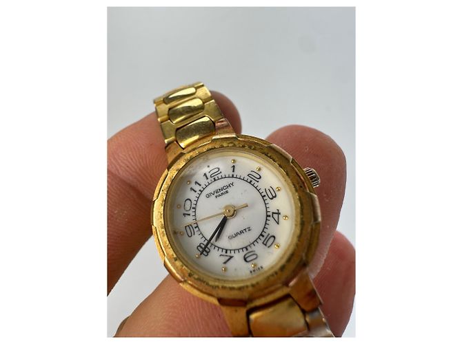 Orologio al Quarzo Vintage Givenchy Dorato D'oro - view 7