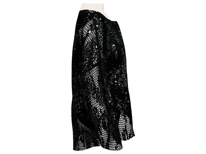 Top in rete nera con paillettes Akris Punto Nero - vista 2