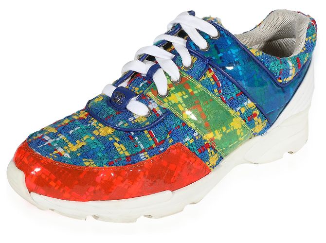 Sneakers in tweed PVC multicolore Chanel 17S 40.5 - vista 3
