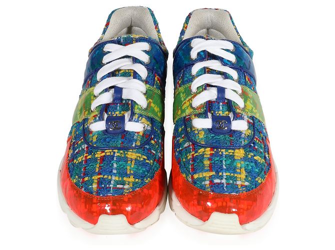 Sneakers in tweed PVC multicolore Chanel 17S 40.5 - vista 4