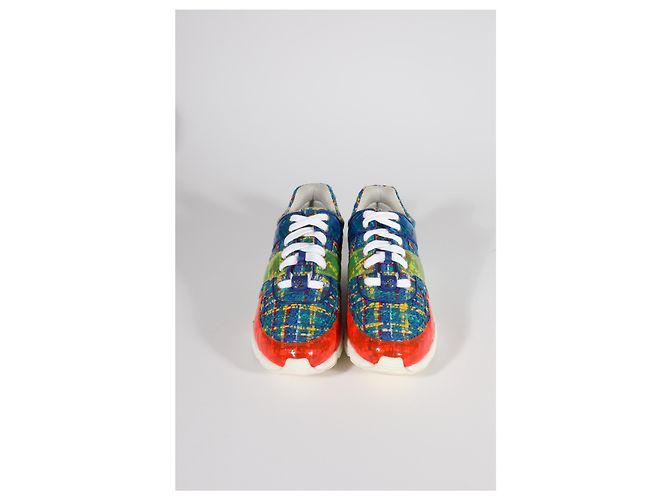 Sneakers in tweed PVC multicolore Chanel 17S 40.5 - vista 6