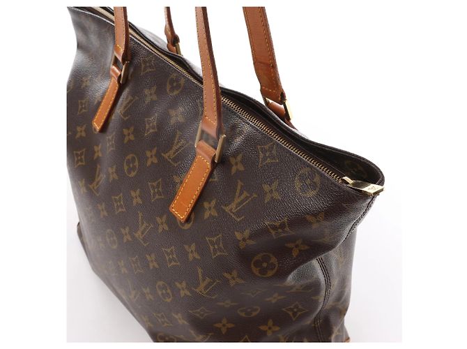 Borsa a Spalla Cabas Mezzo Monogram Louis Vuitton in Marrone M51151 - vista 4