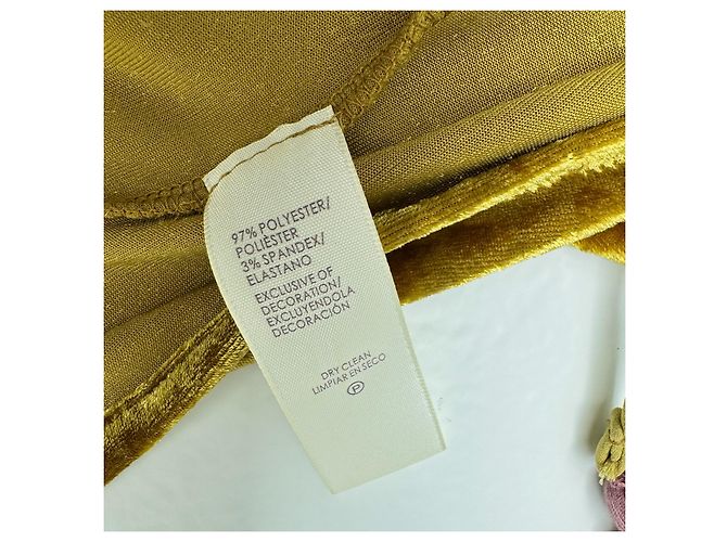 Falda de terciopelo dorada Rebecca Minkoff con fruncido Dorado Mostaza - vista 7