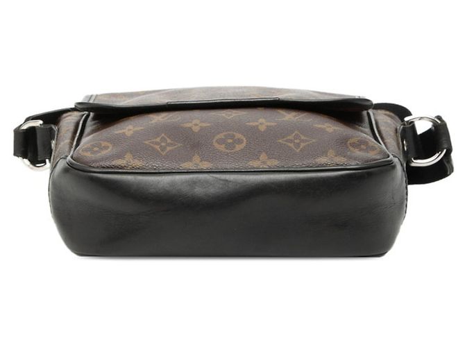 Borsa a tracolla Louis Vuitton Monogram Macassar Bass PM Marrone Nero - vista 3