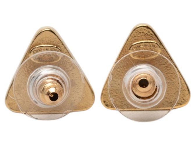 Pendientes Triángulo Logo Coco Mark de Chanel Dorado - vista 2