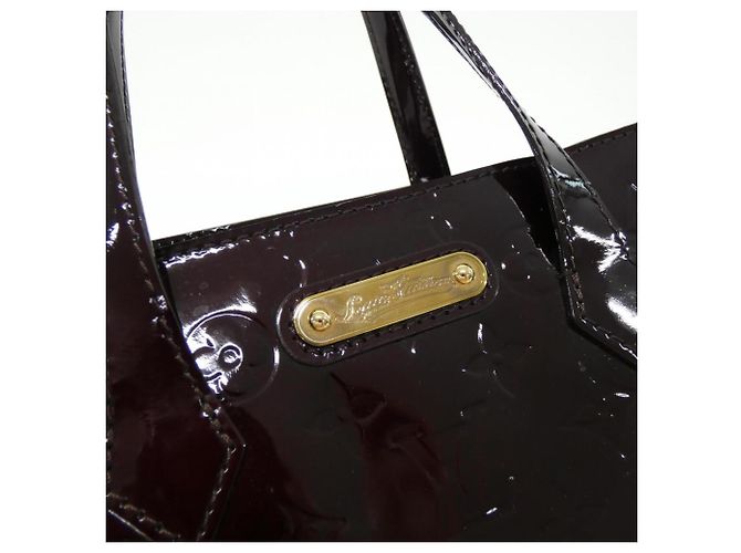 Borsa Louis Vuitton Vernis Wilshire PM Bordò Porpora - vista 4