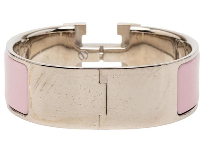 Hermès Bracciale Hermes Clic Clac H PM Argento Rosa - vista 3