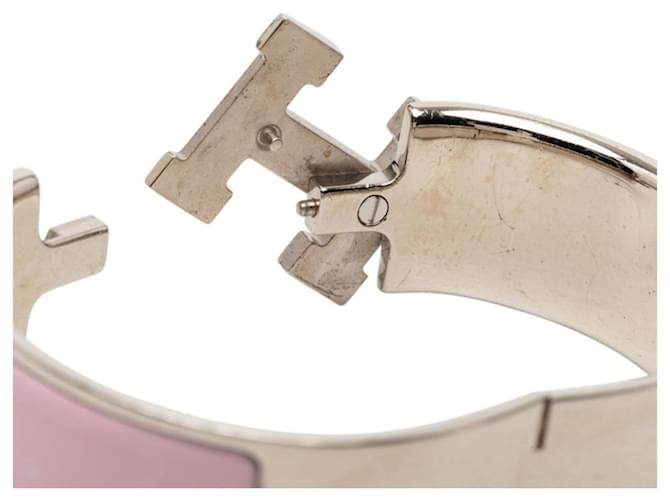Hermès Bracciale Hermes Clic Clac H PM Argento Rosa - vista 4