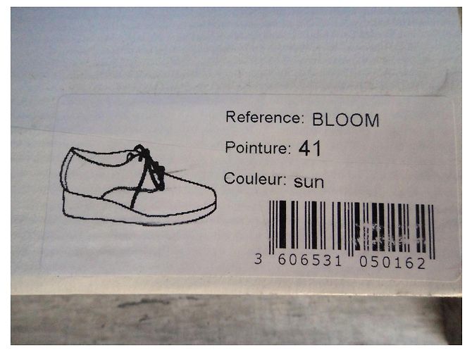Derbies Sessun Bloom en daim jaune - vue 9