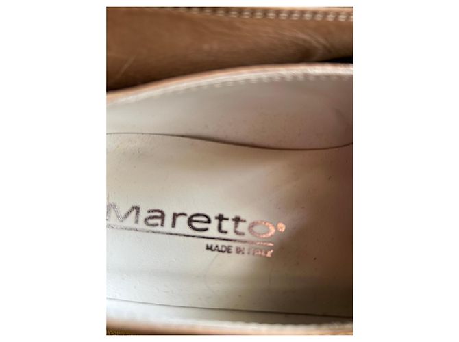 Autre Marque Maretto Zweifarbige Leder-Loafer Beige Hellbraun - Ansicht 5