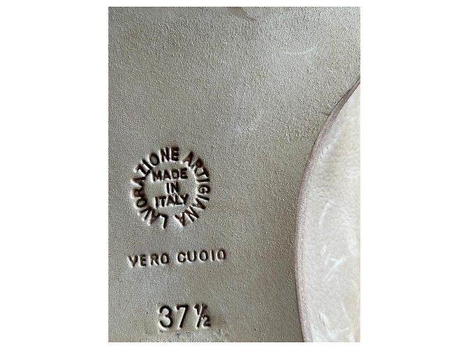 Autre Marque Maretto Zweifarbige Leder-Loafer Beige Hellbraun - Ansicht 7