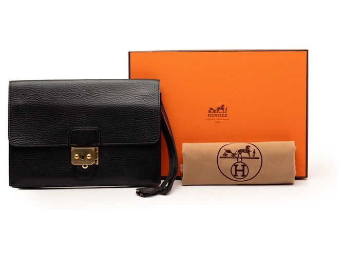 Borsa Clutch Pochette Jet di Hermès Nero - vista 8