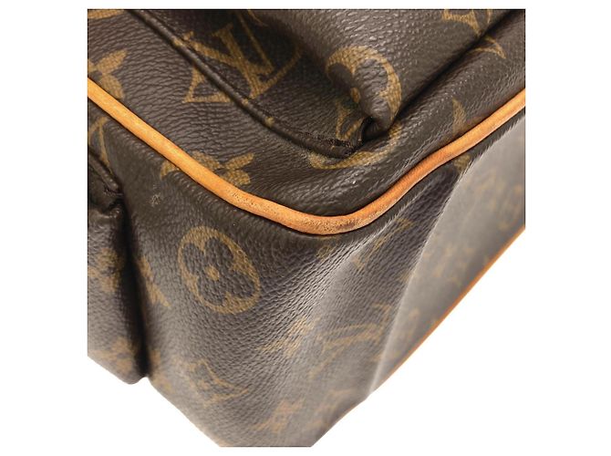 Borsa Louis Vuitton Monogram Multipli Cité Marrone - vista 3