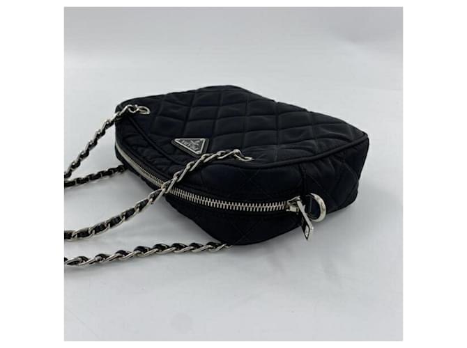 Borsa a mano/spalla Prada nera e blu Nero - vista 4