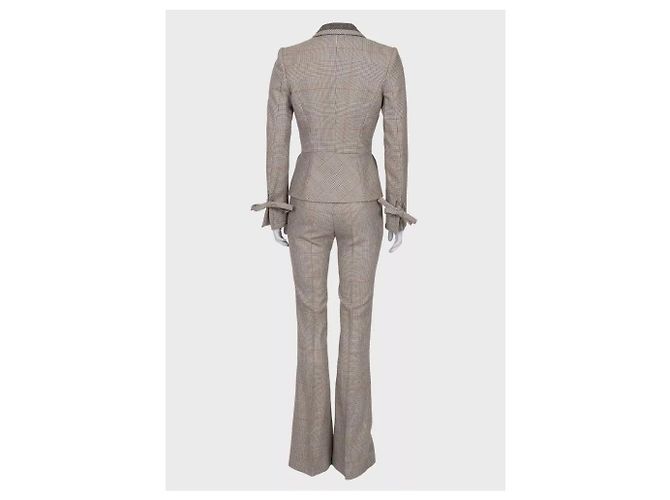 Gianfranco Ferré Completo checked in lana beige chic Gianfranco Ferre - IT38/XS usato - vista 3