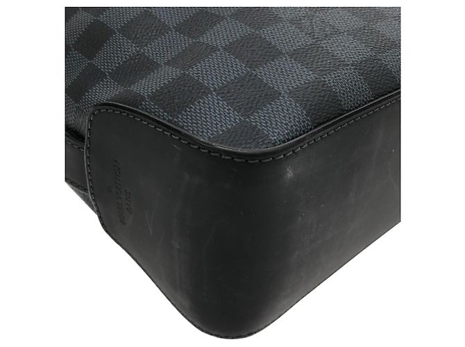 Borsa Tote Greenwich Damier Cobalt di Louis Vuitton Nero Blu - vista 3