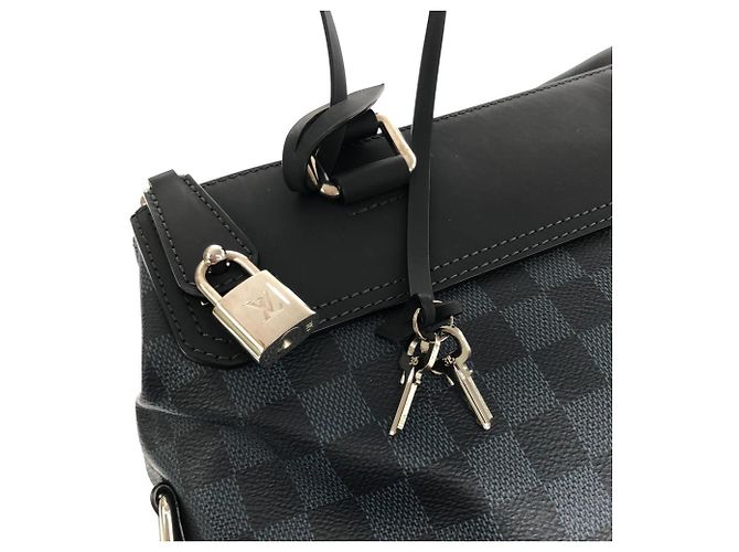 Borsa Tote Greenwich Damier Cobalt di Louis Vuitton Nero Blu - vista 5