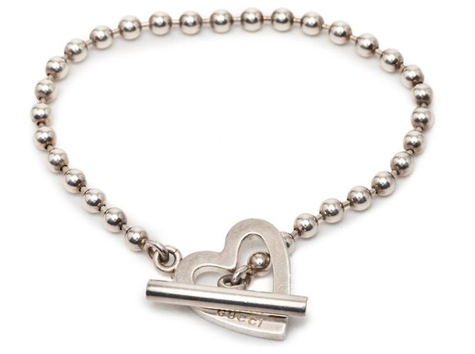 Pulsera de cadena de bolas en forma de corazón Gucci - vista 2