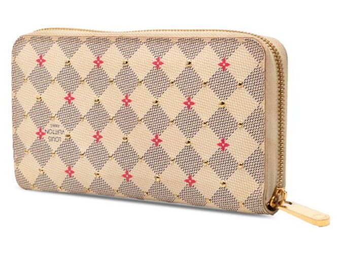 Cartera Zippy Damier Azur Louis Vuitton Rosa Blanco - vista 2