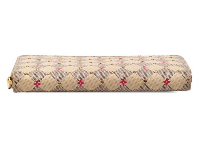 Cartera Zippy Damier Azur Louis Vuitton Rosa Blanco - vista 3