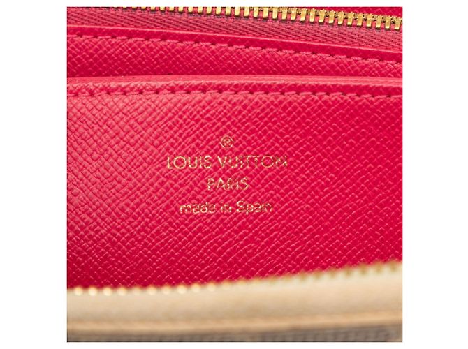 Cartera Zippy Damier Azur Louis Vuitton Rosa Blanco - vista 7