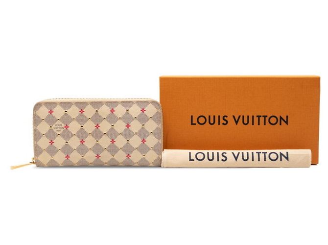 Cartera Zippy Damier Azur Louis Vuitton Rosa Blanco - vista 8