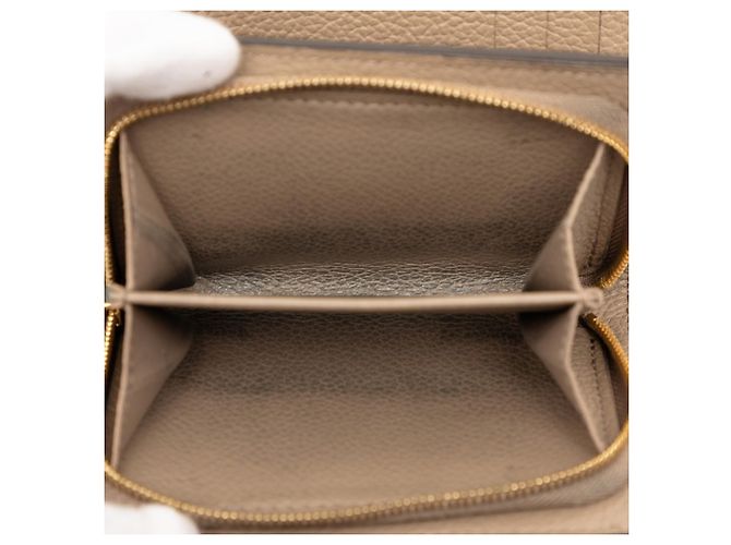 Billetera bi-fold Monogram Empreinte Louis Vuitton Beige Gris - vista 5