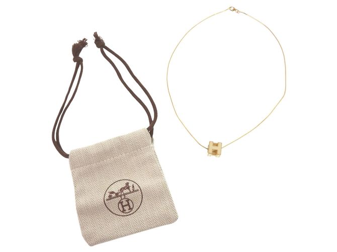 Collar de metal marfil H-Cube Cage d'H de Hermès Crudo - vista 2